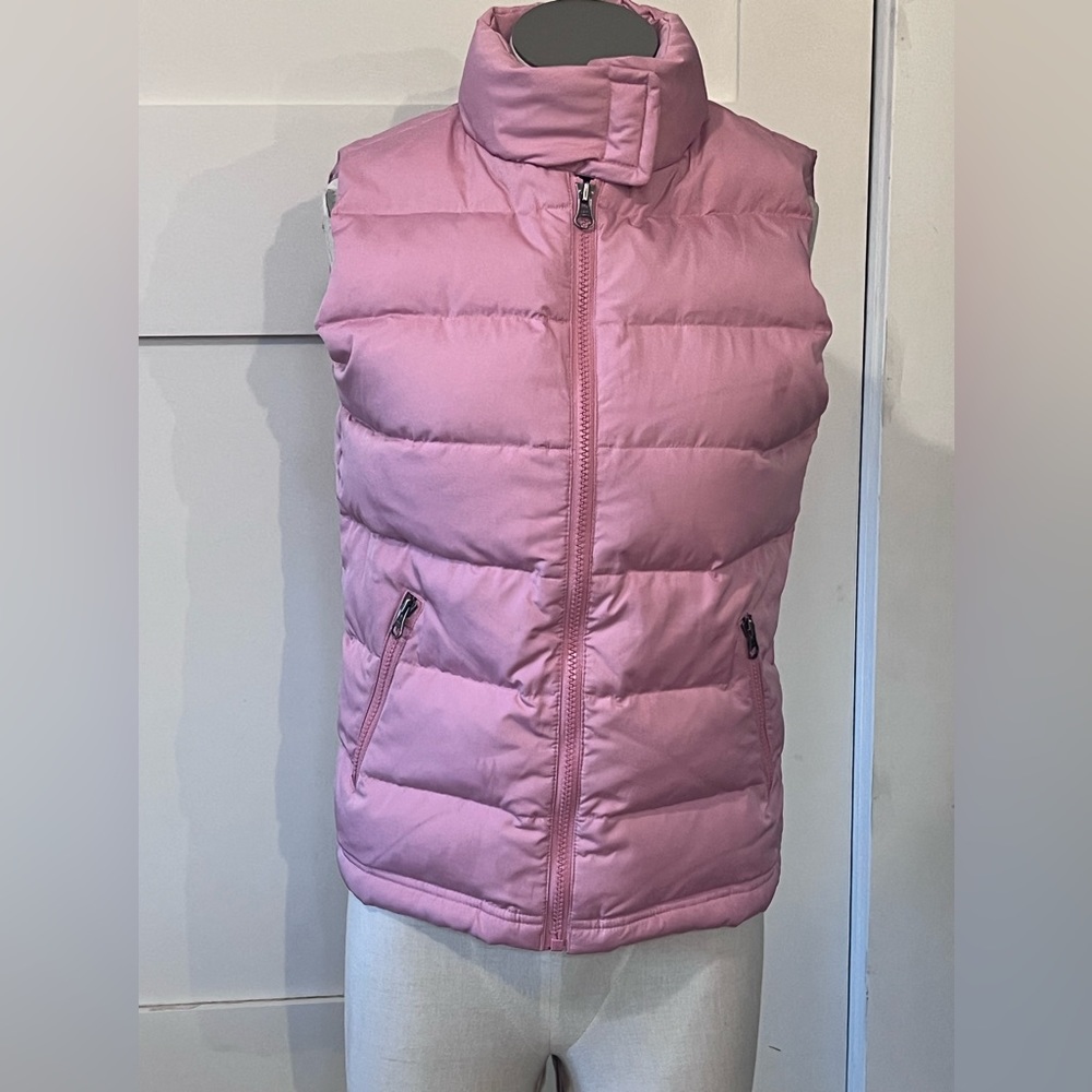 Pink puffy vest
